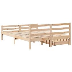 Cadre de lit sans matelas 120x200 cm bois de pin massif 