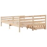 Cadre de lit sans matelas 120x200 cm bois de pin massif 