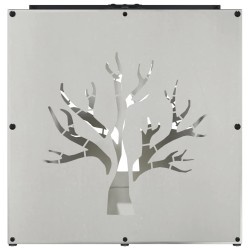 Portant de bois de chauffage 40x40x40 cm acier inoxydable 
