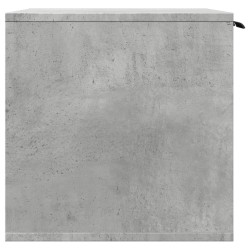 Meuble de bac à litière pour chat gris béton bois d'ingénierie 
