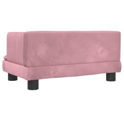 Lit pour chien rose 60x40x30 cm velours 