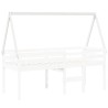 Toit de lit pour enfants blanc 209x85,5x88cm bois de pin massif 