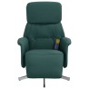 Fauteuil inclinable de massage et repose-pieds vert foncé tissu 