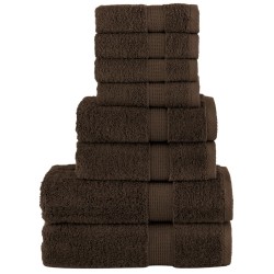 Ensemble de serviettes de qualité supérieure SOLUND 8pcs marron 