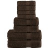 Ensemble de serviettes de qualité supérieure SOLUND 8pcs marron 