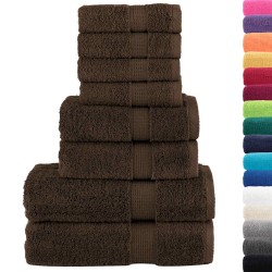 Ensemble de serviettes de qualité supérieure SOLUND 8pcs marron 