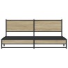 Cadre de lit en métal sans matelas chêne sonoma 200x200 cm 