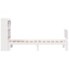 Lit bibliothèque sans matelas blanc 75x190cm bois de pin massif 