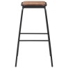 Tabourets de bar lot de 4 noir pinède solide et acier 