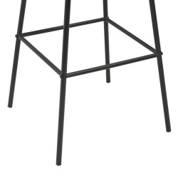 Tabourets de bar lot de 4 noir pinède solide et acier 