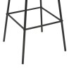 Tabourets de bar lot de 4 noir pinède solide et acier 