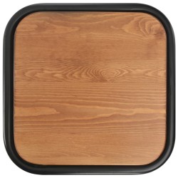 Tabourets de bar lot de 4 noir pinède solide et acier 
