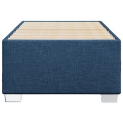 Cadre de lit sans matelas bleu 100x200 cm tissu 