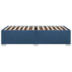 Cadre de lit sans matelas bleu 100x200 cm tissu 