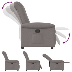 Fauteuil inclinable Taupe Tissu 