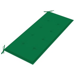 Banc de jardin empilable et coussin 128,5cm Bois de teck massif 