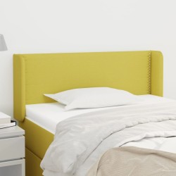 Tête de lit avec oreilles Vert 103x16x78/88 cm Tissu 