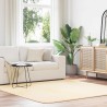 Tapis Shaggy à poils longs NAVARRA crème 200x200 cm polyester 