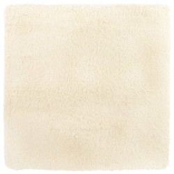Tapis Shaggy à poils longs NAVARRA crème 200x200 cm polyester 