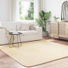 Tapis Shaggy à poils longs NAVARRA crème 200x200 cm polyester 