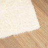 Tapis Shaggy à poils longs NAVARRA crème 200x200 cm polyester 
