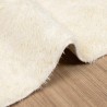Tapis Shaggy à poils longs NAVARRA crème 200x200 cm polyester 