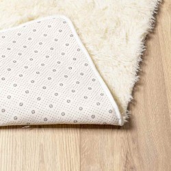 Tapis Shaggy à poils longs NAVARRA crème 200x200 cm polyester 