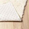 Tapis Shaggy à poils longs NAVARRA crème 200x200 cm polyester 