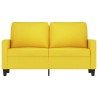 Canapé à 2 places Jaune clair 120 cm Tissu 