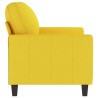 Canapé à 2 places Jaune clair 120 cm Tissu 