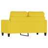 Canapé à 2 places Jaune clair 120 cm Tissu 