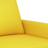 Canapé à 2 places Jaune clair 120 cm Tissu 
