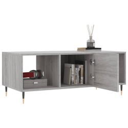 Table basse sonoma gris 102x50x40 cm bois d'ingénierie 
