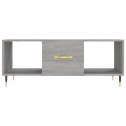 Table basse sonoma gris 102x50x40 cm bois d'ingénierie 