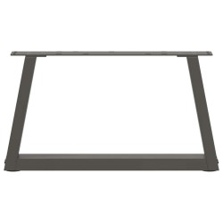 Pieds de table basse en forme de V, 2 pièces, anthracite, 50 x (30-31,3) cm, acier 