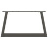 Pieds de table basse en forme de V, 2 pièces, anthracite, 50 x (30-31,3) cm, acier 