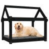 Lit pour chien Noir 81x60x70 cm Bois de pin solide 