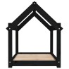 Lit pour chien Noir 81x60x70 cm Bois de pin solide 