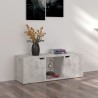 Meuble TV Béton 88,5x27,5x30,5 cm Bois d’ingénierie 