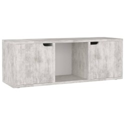 Meuble TV Béton 88,5x27,5x30,5 cm Bois d’ingénierie 