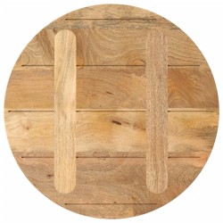 Dessus de table Ø 50x3,8 cm rond bois de manguier massif 