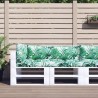 Coussins de palette lot de 3 motif de feuilles tissu 