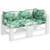 Coussins de palette lot de 3 motif de feuilles tissu 