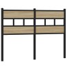 Tête de lit chêne sonoma 120 cm fer et bois d’ingénierie 