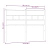 Tête de lit chêne sonoma 120 cm fer et bois d’ingénierie 