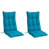 Coussins de chaise à dossier haut lot de 2 bleu clair 