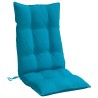 Coussins de chaise à dossier haut lot de 2 bleu clair 