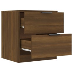 Table de chevet Chêne marron Bois d'ingénierie 