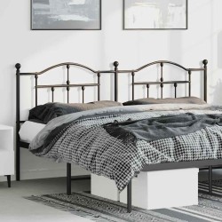 Tête de lit métal noir 180 cm 