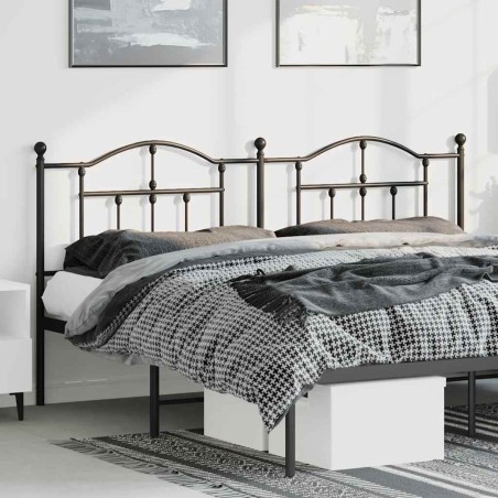 Tête de lit métal noir 180 cm 